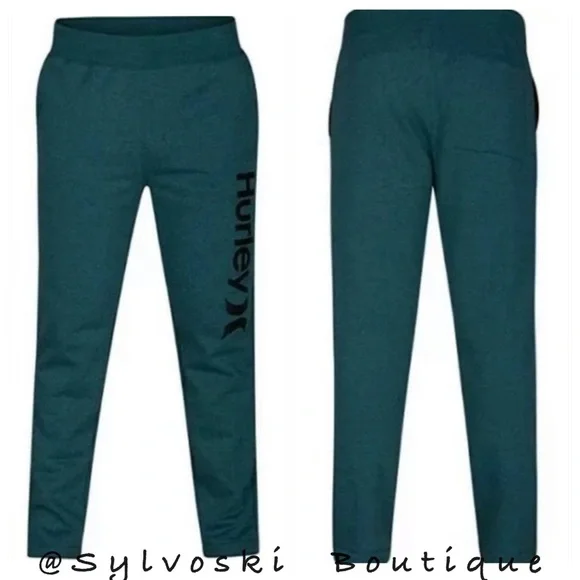 🔥 HURLEY Surf Check Black Mens Sweatpants NWT - Picture 2 of 3